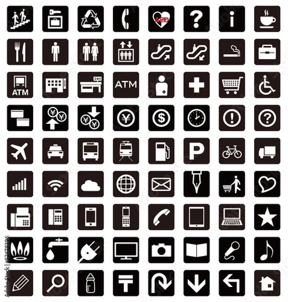 Obraz フロアマップ用ピクトグラム