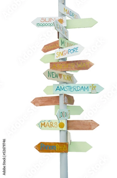 Obraz travel traffic sign