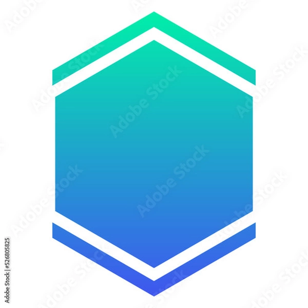 Fototapeta gradient infographic hexagon text box
