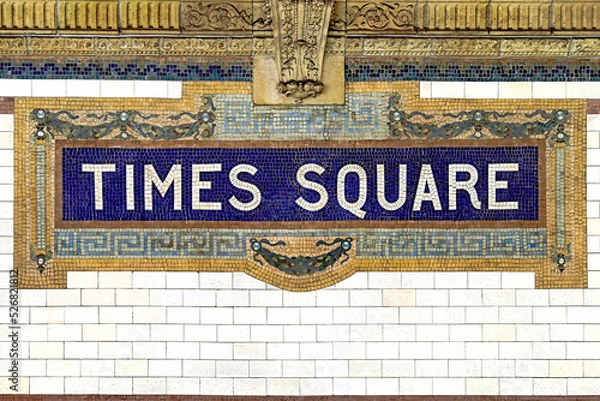 Obraz sign pointer at the entrance to the subway