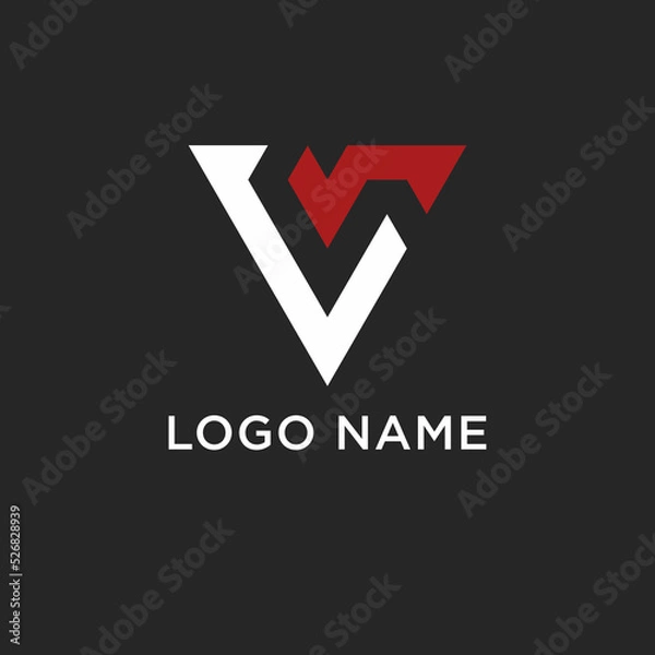 Obraz letter v logo design