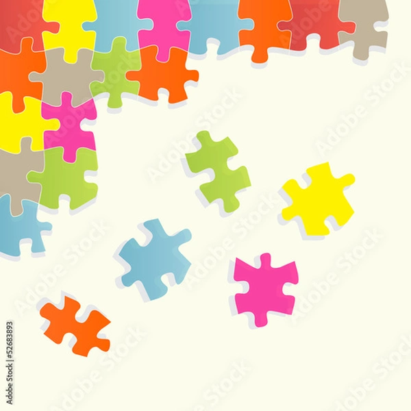 Fototapeta Puzzle vector illustration background