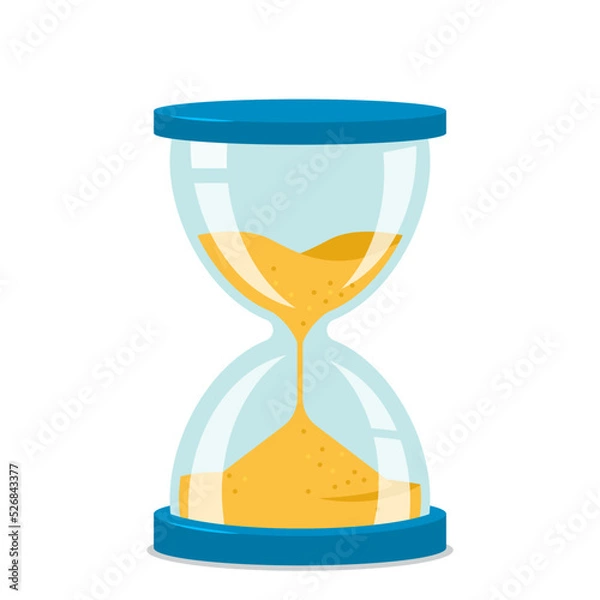 Fototapeta hourglass in realistic style isolated on white background. vector illustration