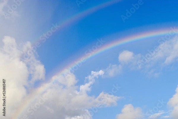 Obraz 青空とダブルレインボー