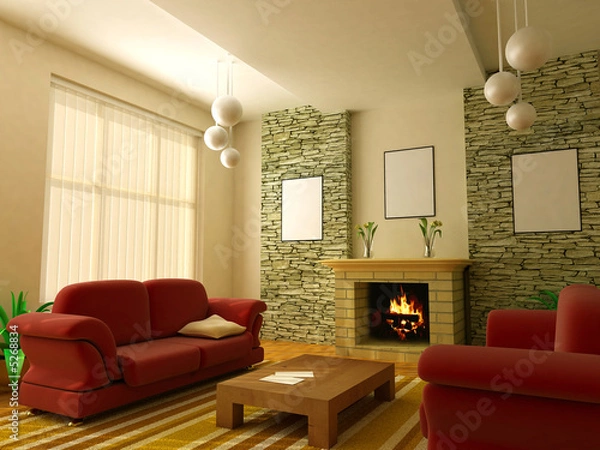 Obraz modern interior 3d