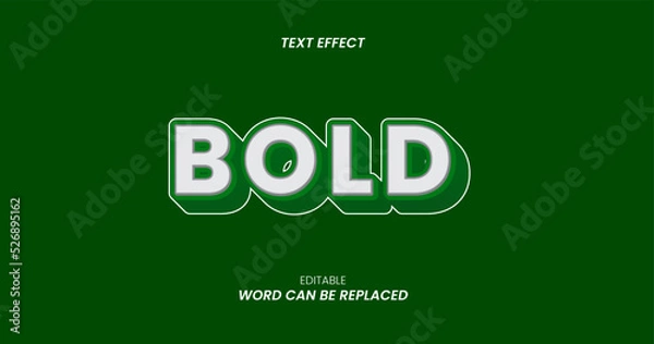 Fototapeta bold text effect editable