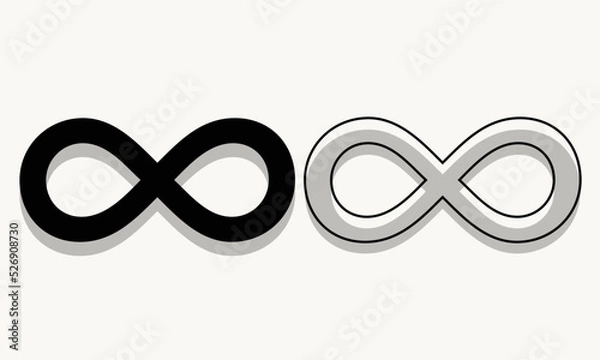 Fototapeta infinity symbol on white background logo abstract loop modern geometric creative design vector 