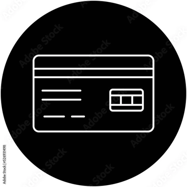 Fototapeta ATM Card Isolated Vector icon which can easily modify or edit

