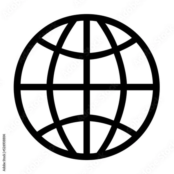 Obraz World icon on white background.