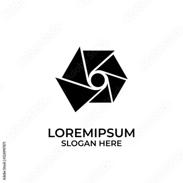 Fototapeta Abstract Camera logo design