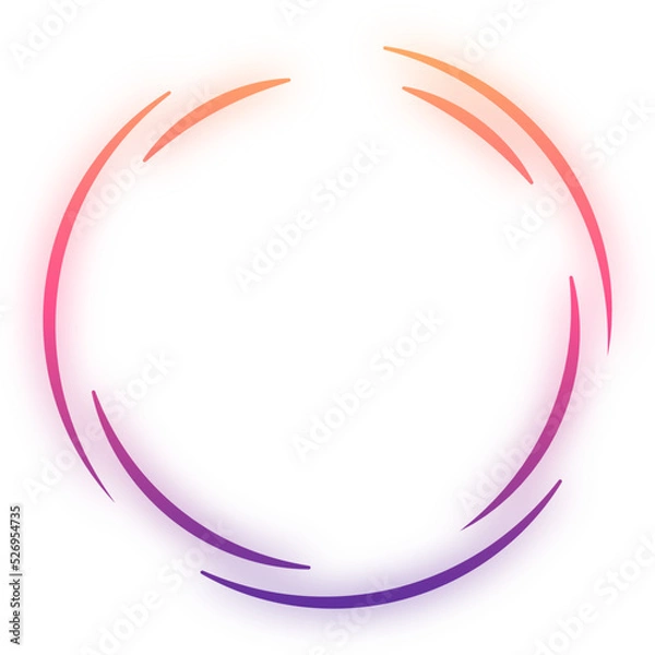 Fototapeta glow gradient split round frame
