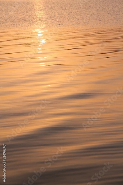 Obraz Marine background with water rippled surface. Sunrise.