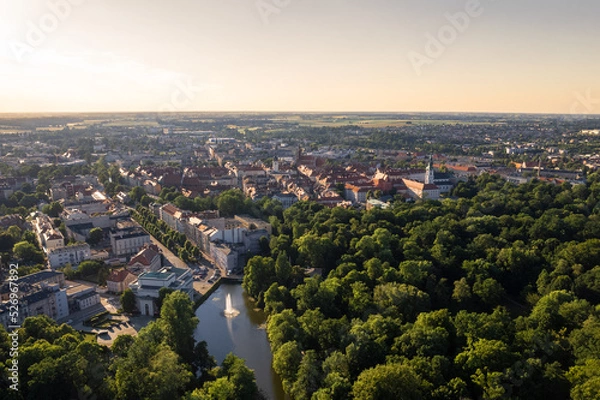 Fototapeta Kalisz city center from above