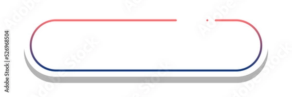 Obraz gradient round rectangle frame with white background
