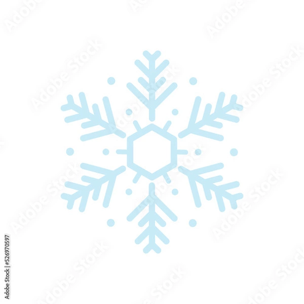 Fototapeta Vector beautiful snowflake design collection For the winter season that comes with Christmas in the New Year.