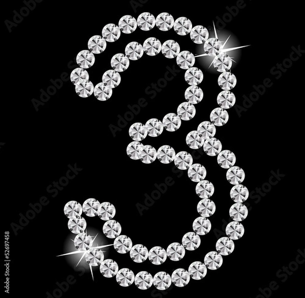 Fototapeta Diamond Alphabet vector illustration