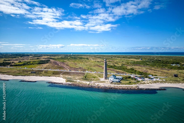 Obraz Leuchtturm und Meer in Skagen Dänemark