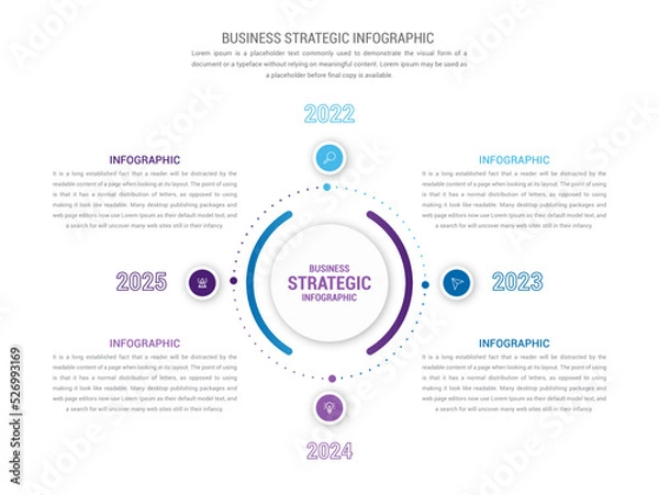 Fototapeta Modern Infographics Banner Vector Illustration