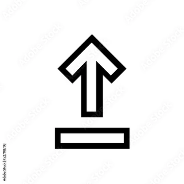 Fototapeta upload line icon