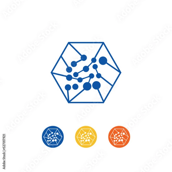 Fototapeta Neuron logo icon vector image