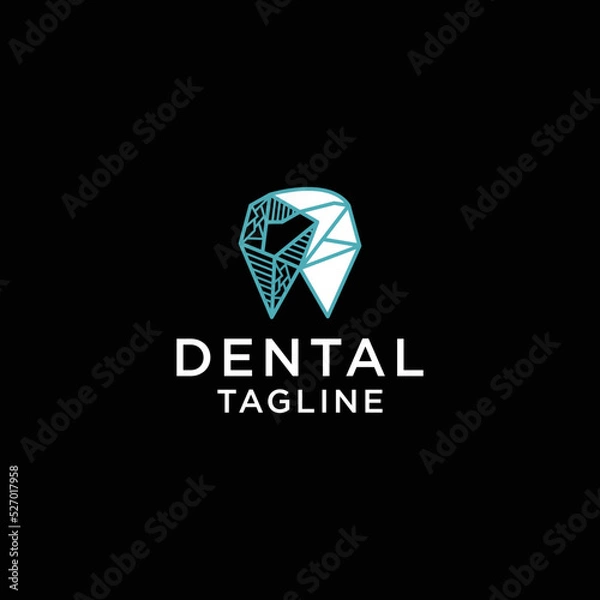 Fototapeta Dental logo icon vector image