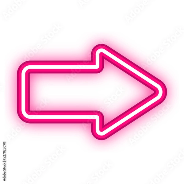 Fototapeta arrow neon light
