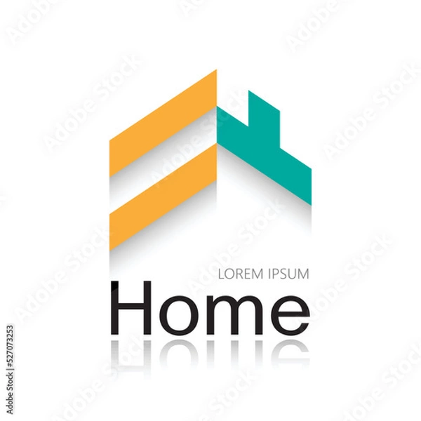 Fototapeta Roof of the house. House logo design element.