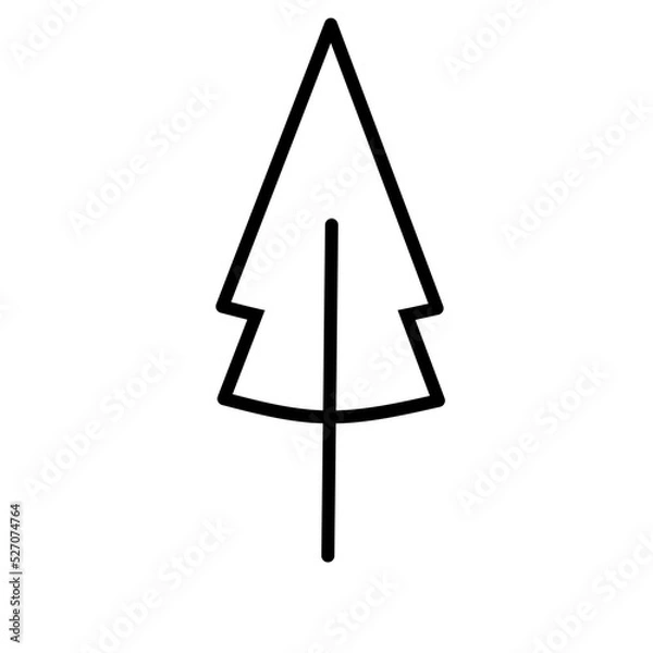 Fototapeta Tree icon, Tree simple logo, Tree lineart, Simple tree vector, Christmas Tree,