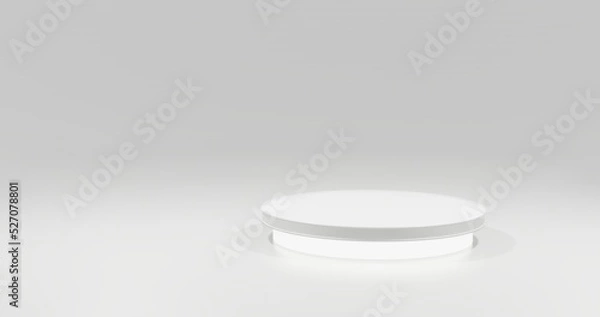Fototapeta White podium background for product display 3d render