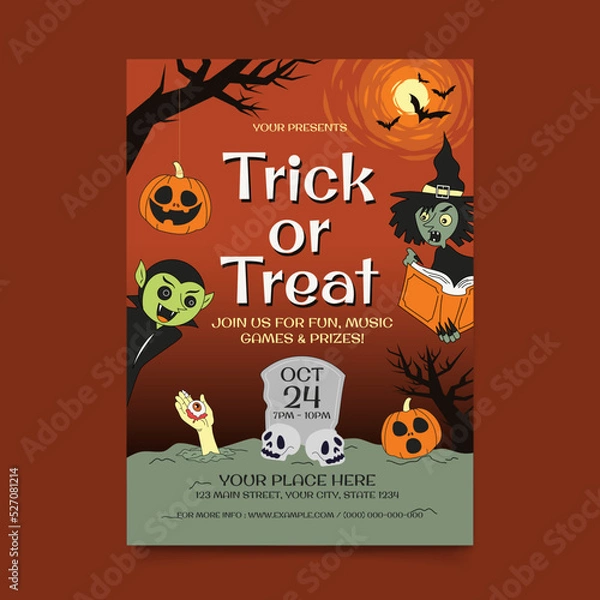 Obraz Trick or Treat Flyer Template