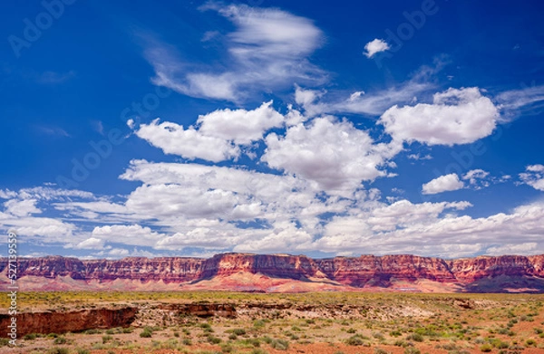 Fototapeta Vermilion cliffs with clouds