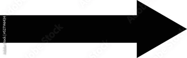 Fototapeta Long Black Arrow, Pointer for Indicating Direction.