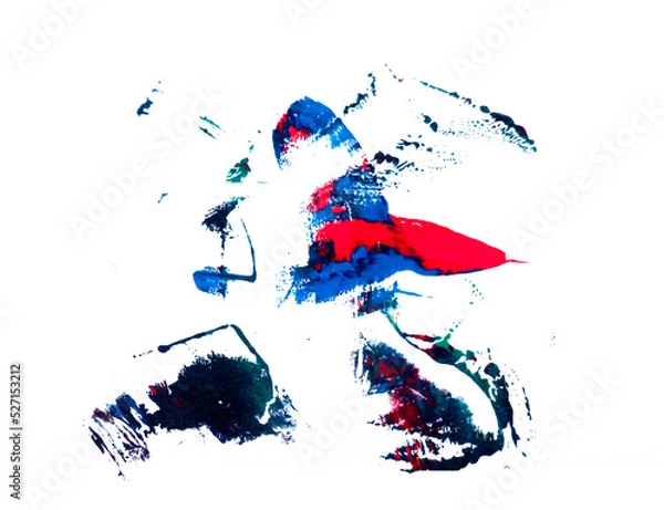 Fototapeta Nostalgic composition paint splatter and cool tones