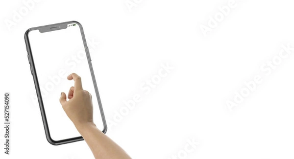 Obraz Interactuando con teléfono inteligente