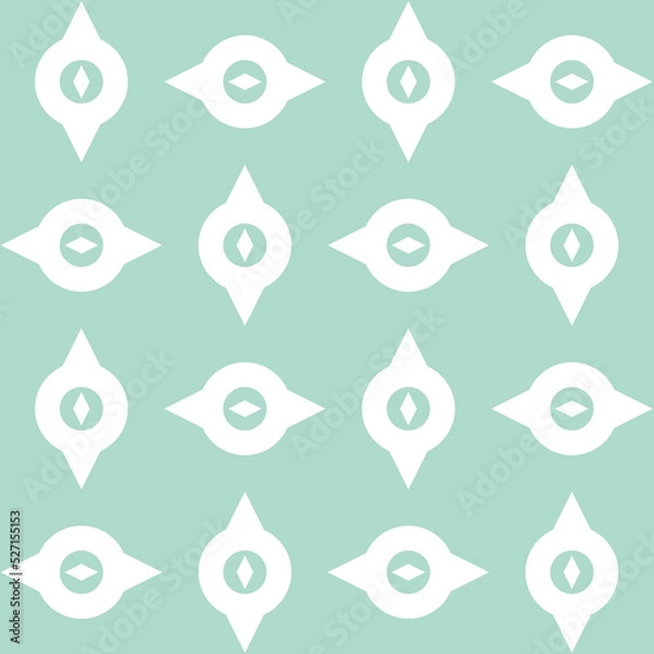 Fototapeta Pastel green mint seamless pattern for textile design, vector illustration for design eps