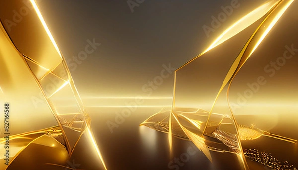 Fototapeta The background of shiny golden element - Digital Image