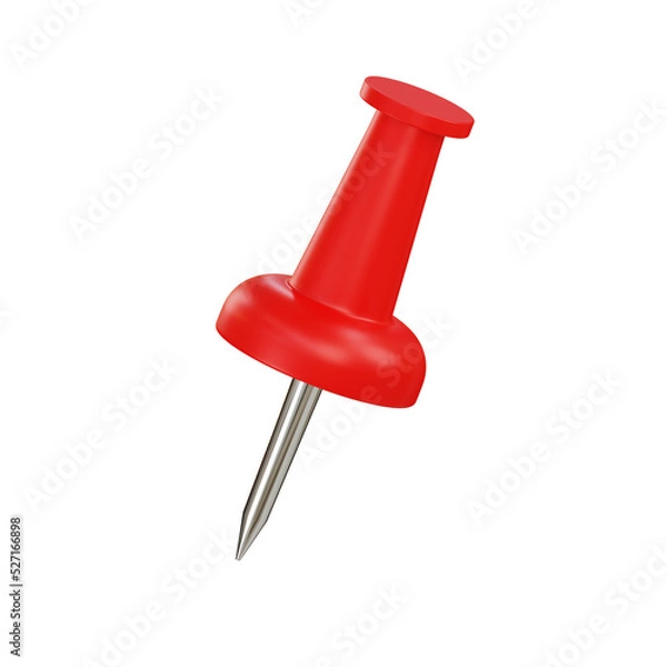 Fototapeta red push pin
