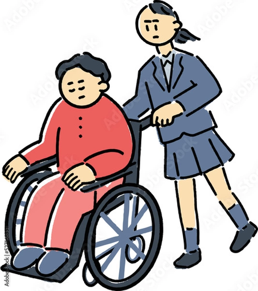 Fototapeta 家族の介護をするヤングケアラー