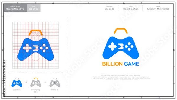 Obraz BILLION GAME - LOGO & BRAND GUIDE