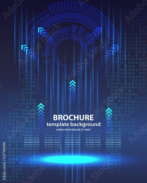 Obraz technology communication hi tech template background fifteen