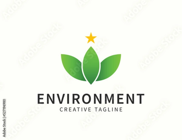 Obraz Nature green leaf logo design