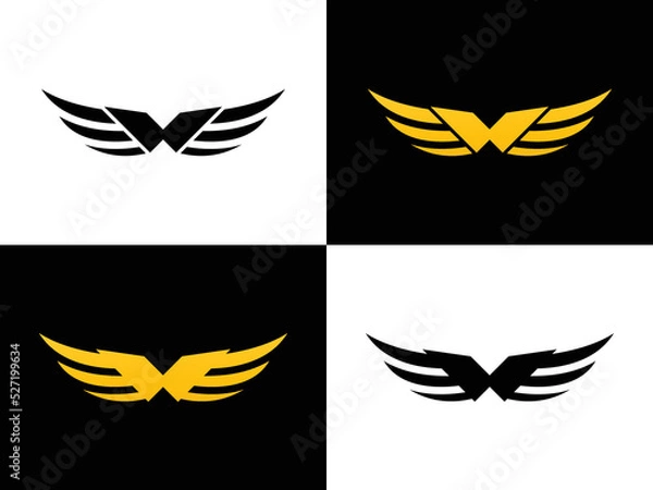 Fototapeta Letter W logo icon design template elements.eps