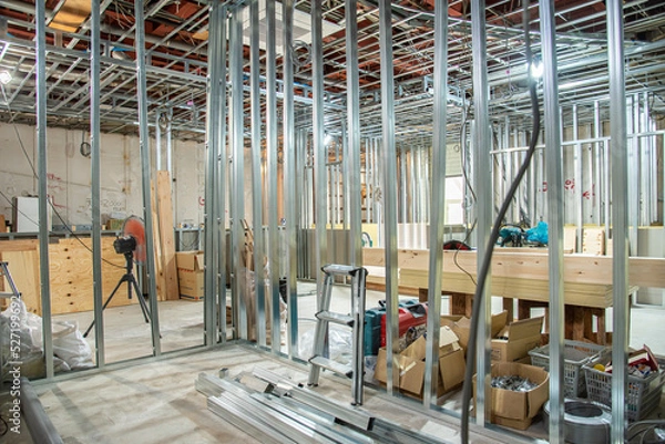 Fototapeta 店舗の内装工事中