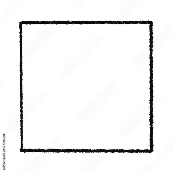 Fototapeta Black square frame element with line border png.