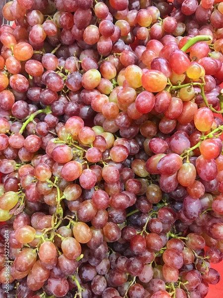 Obraz Red seedless grapes, Nature background. 