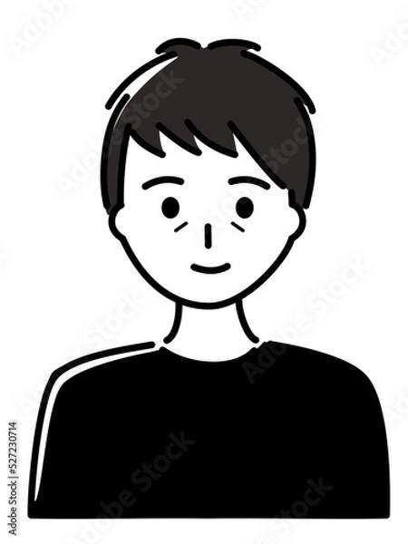 Fototapeta 微笑む中年のかっこいい男性（上半身）