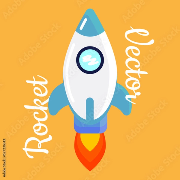 Fototapeta space ship rocket vector design fit for space banner,galaxy,business,growing,future,finance,etc 