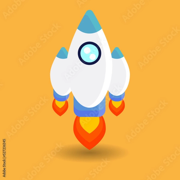 Fototapeta space ship rocket vector design fit for space banner,galaxy,business,growing,future,finance,etc 