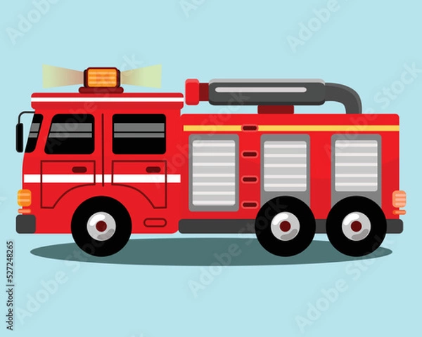 Obraz fire truck in vector illustration