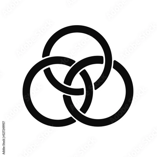Fototapeta borromean ring symbol with simple design